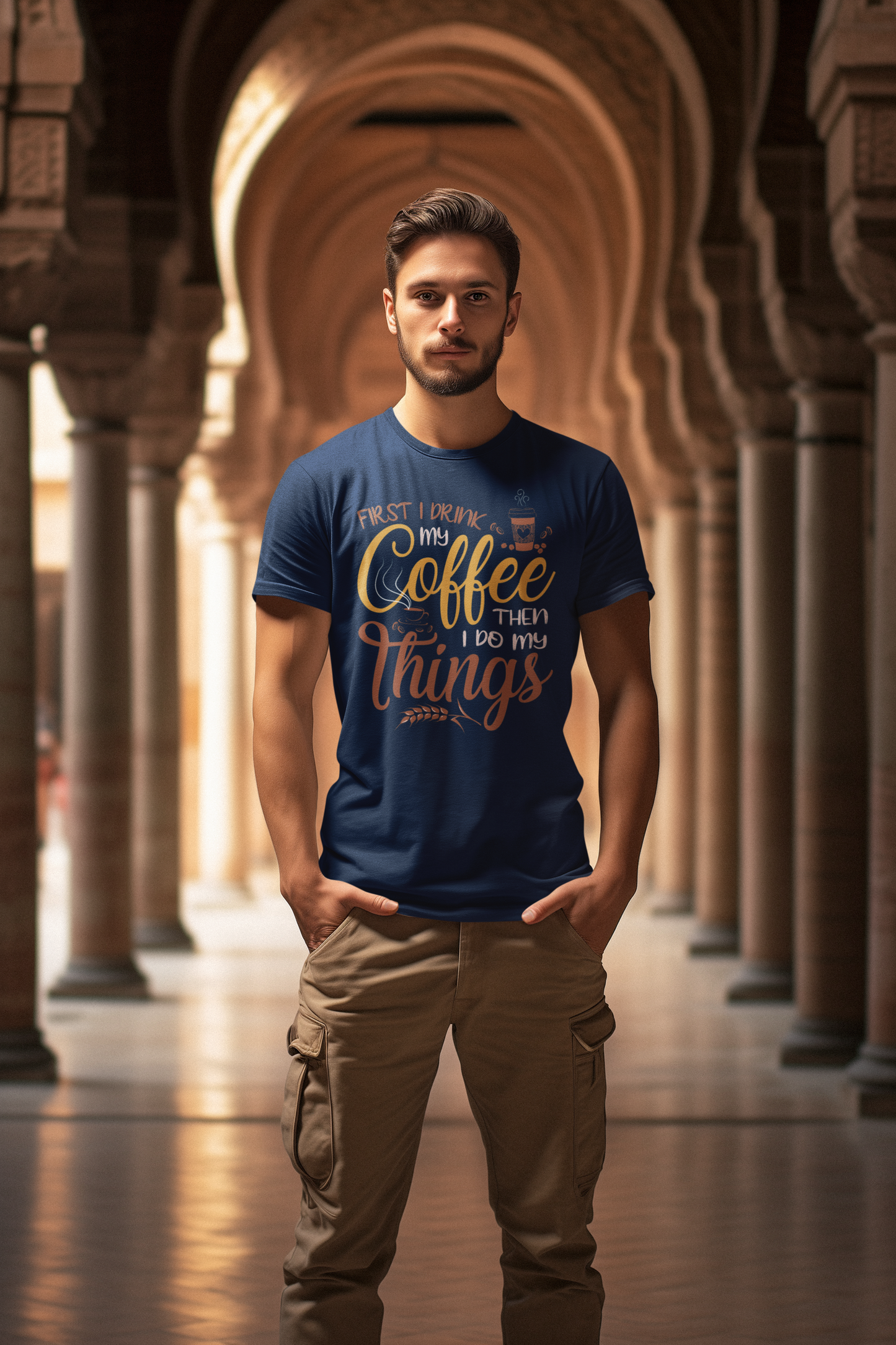 First I drink my coffee then I do things - Creator T-Shirt SK