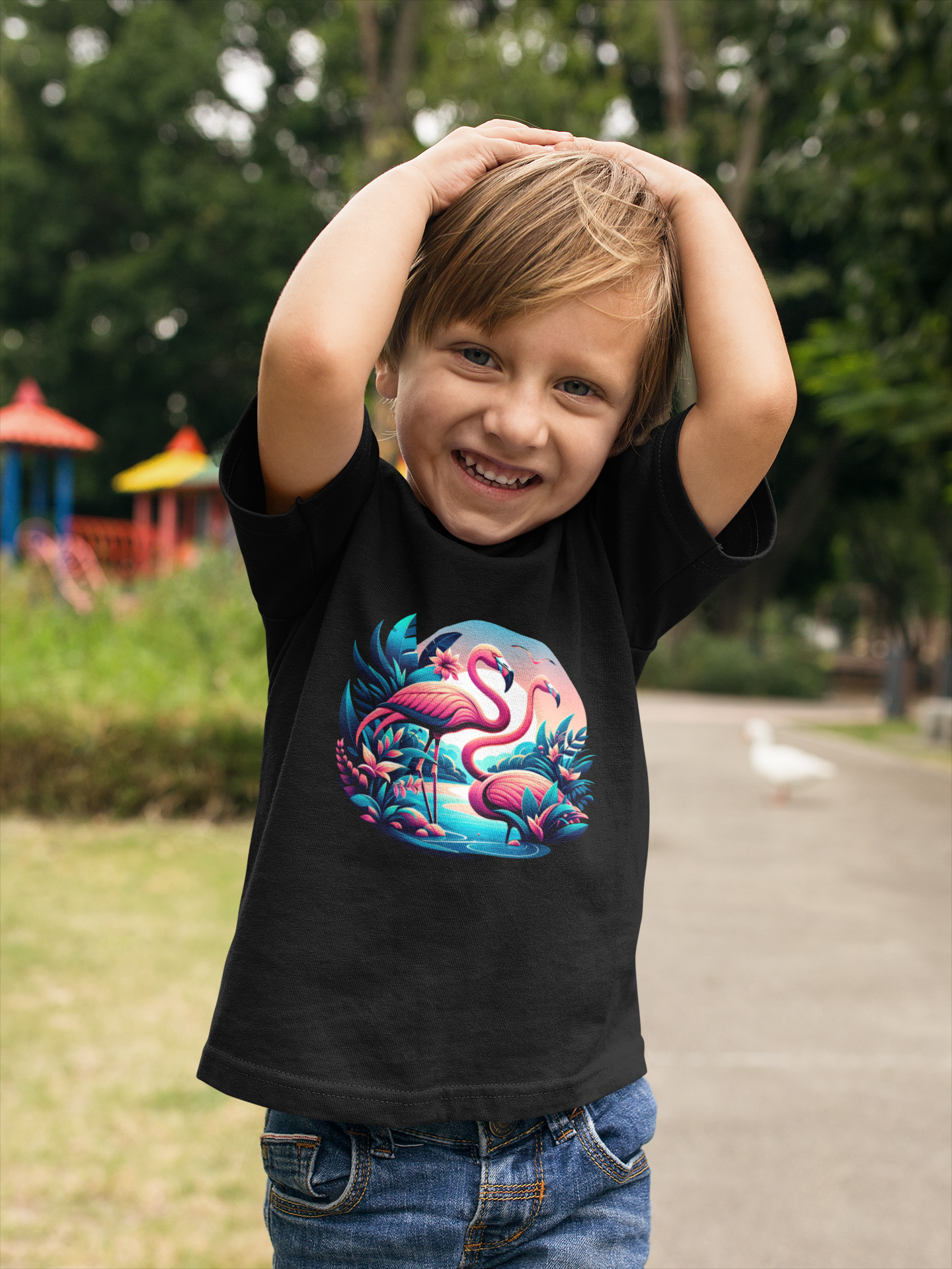 Flamingos - Mini Creator 2.0 Kids T-Shirt SK