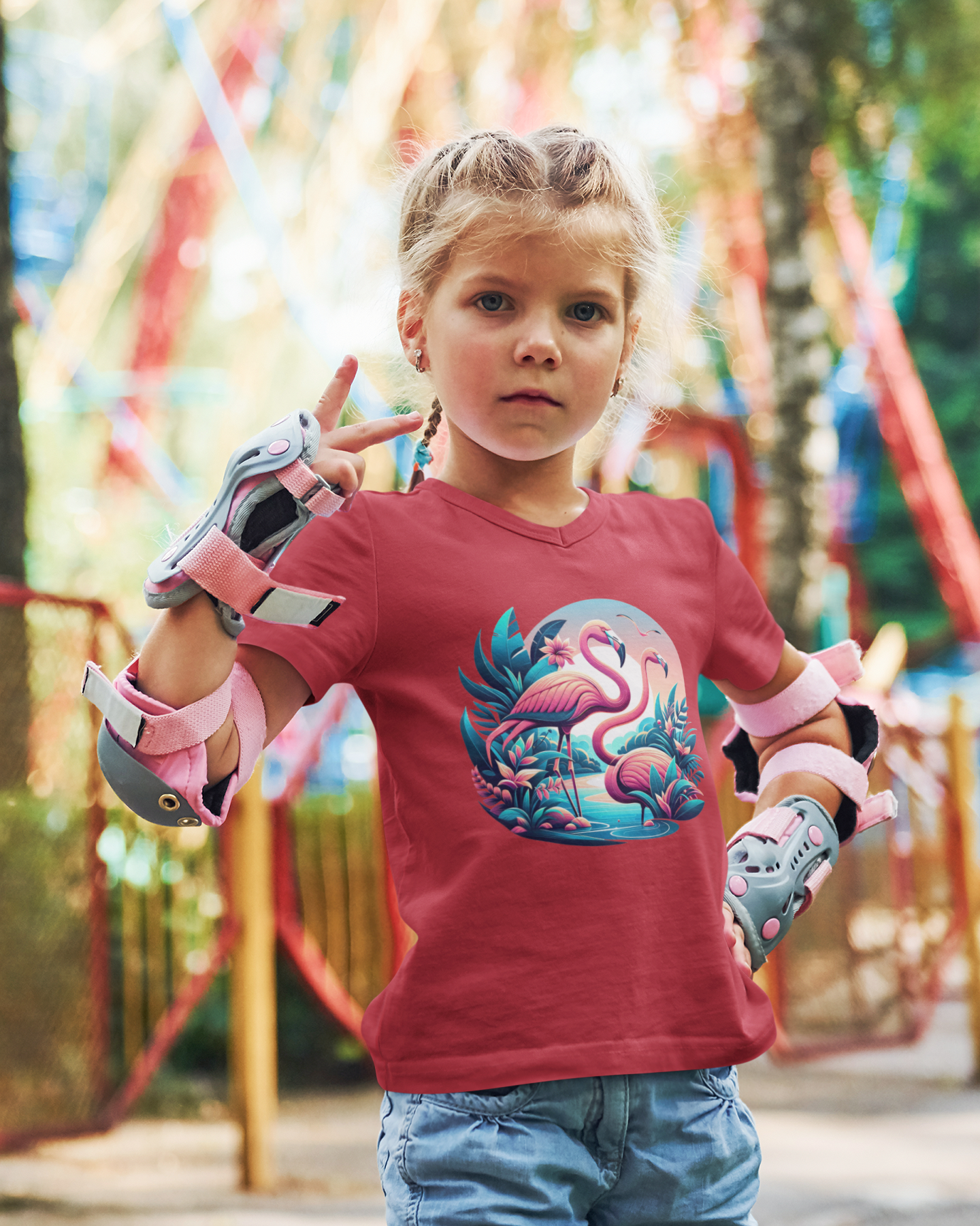 Flamingos - Mini Creator 2.0 Kids T-Shirt SK