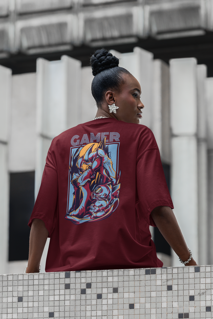 GAMER Warrior Streetwear Backprint - Freestyler Bio Oversized Unisex T-Shirt Erwachsene SH