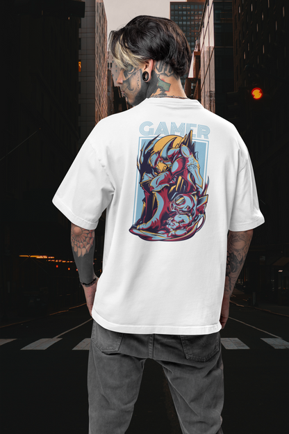 GAMER Warrior Streetwear Backprint - Freestyler Bio Oversized Unisex T-Shirt Erwachsene SH