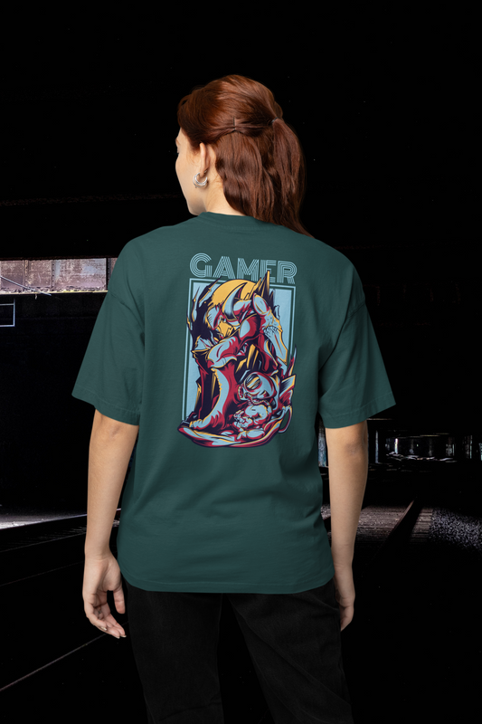 GAMER Warrior Streetwear Backprint - Freestyler Bio Oversized Unisex T-Shirt Erwachsene SH