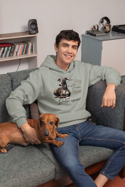 Galgo Ein Herz so groß wie seine Schritte Front - Unisex Erwachsenen Bio Organic Cruiser Hoodie ST/ST SH  - Unisex Organic Hoodie 2.0 ST/ST