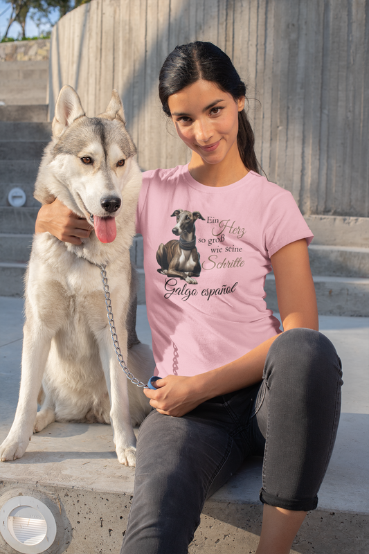 Galgo Ein Herz so groß wie seine Schritte Front - Unisex Erwachsenen Bio Creator T-Shirt ST/ST SH