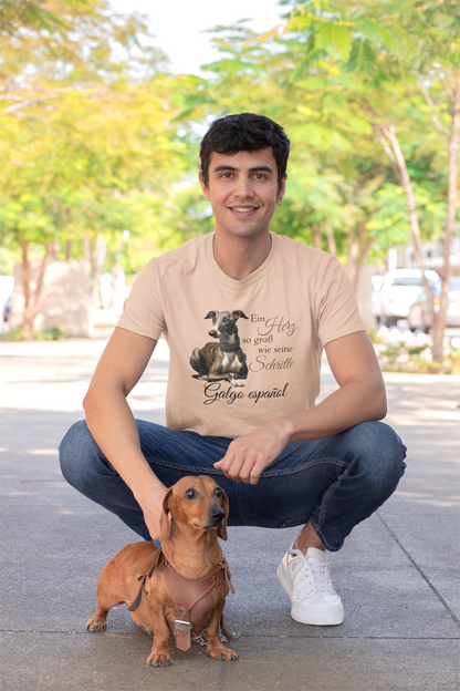 Galgo Ein Herz so groß wie seine Schritte Front - Unisex Erwachsenen Bio Creator T-Shirt ST/ST SH