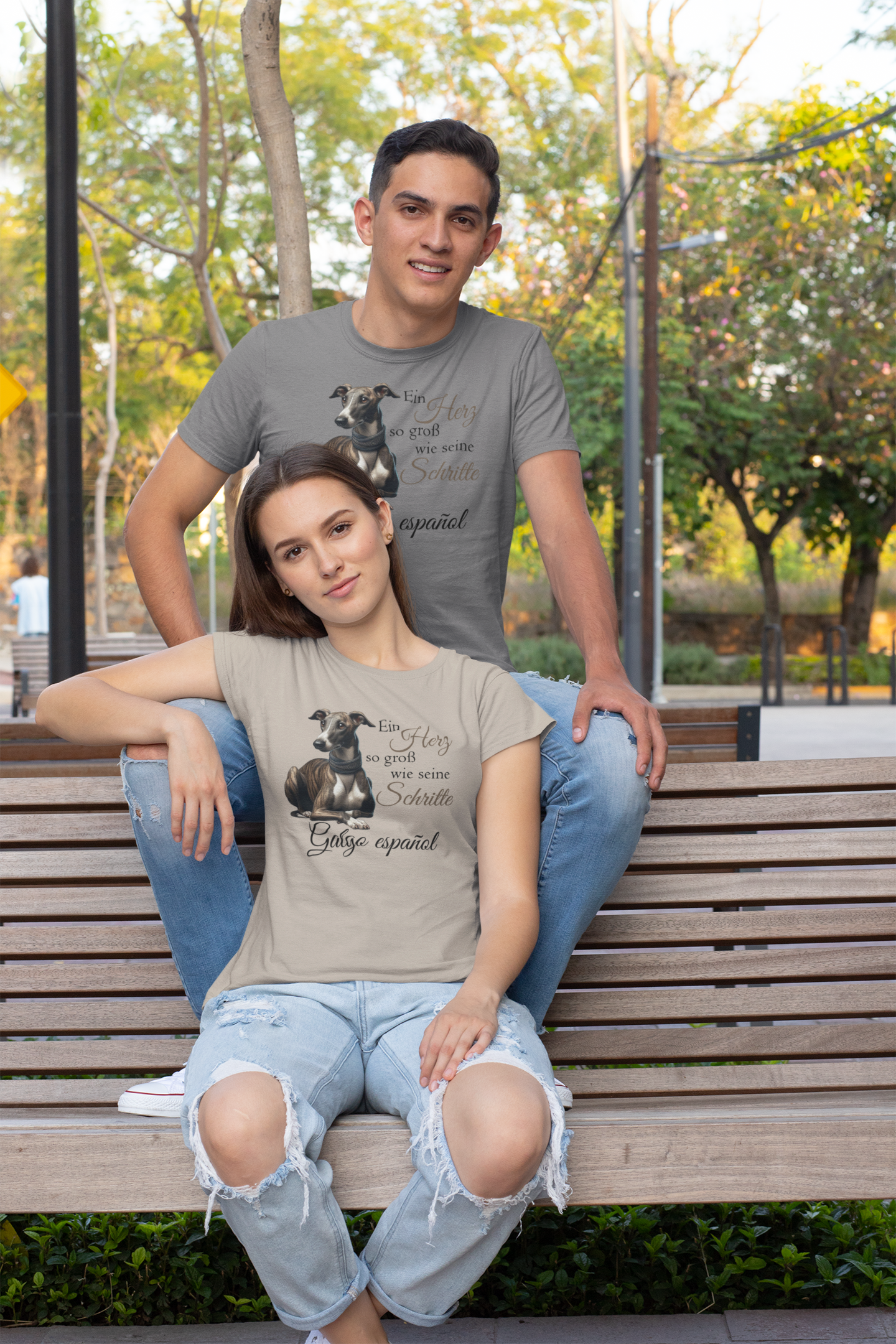 Galgo Ein Herz so groß wie seine Schritte Front - Unisex Erwachsenen Bio Creator T-Shirt ST/ST SH