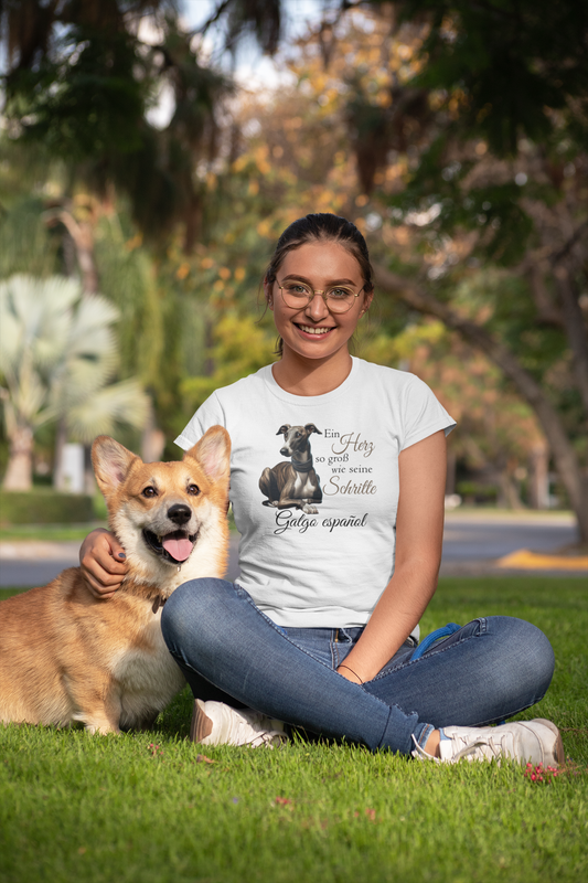 Galgo Ein Herz so groß wie seine Schritte Front - Unisex Erwachsenen Bio Creator T-Shirt ST/ST SH