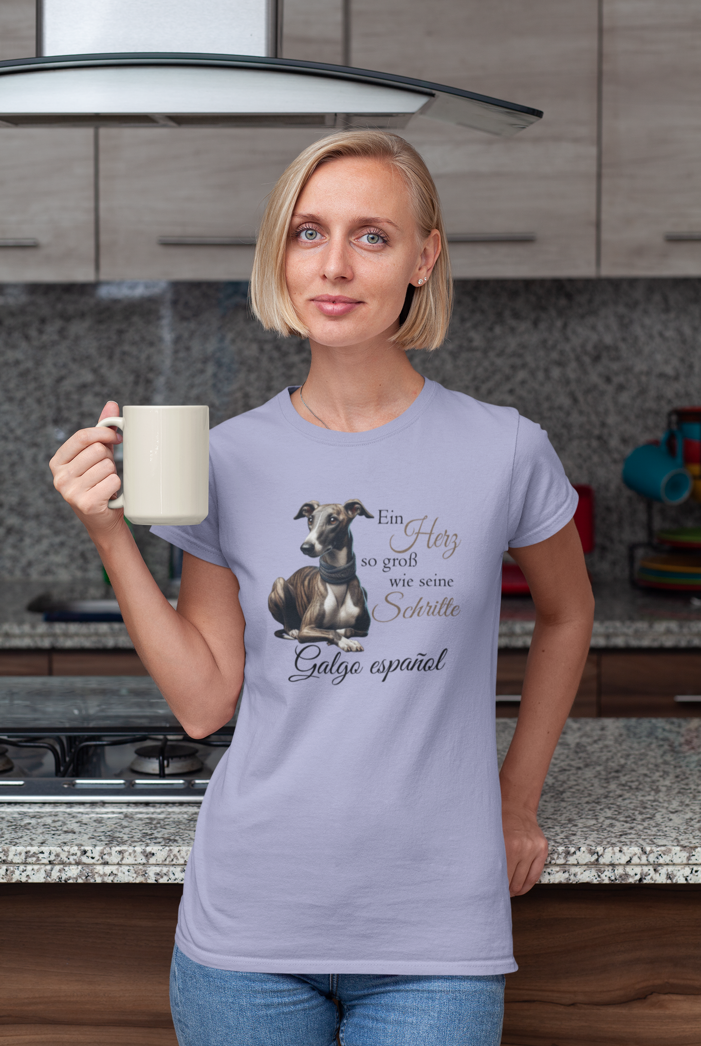 Galgo Ein Herz so groß wie seine Schritte Front - Damen Muser Premium Organic Shirt SH