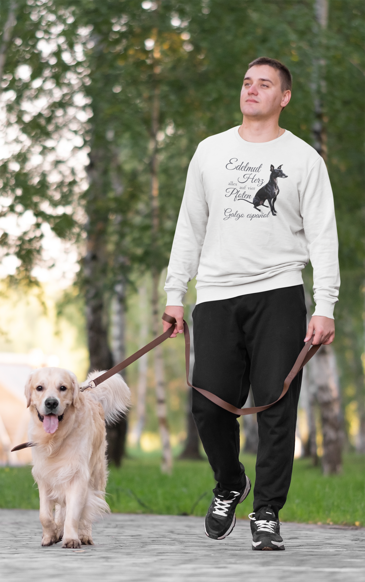 Galgo Espanol Edelmut Herz alles auf vier Pfoten Front - Unisex Erwachsenen Bio Changer Sweatshirt SH  - Changer Sweatshirt 2.0 ST/ST