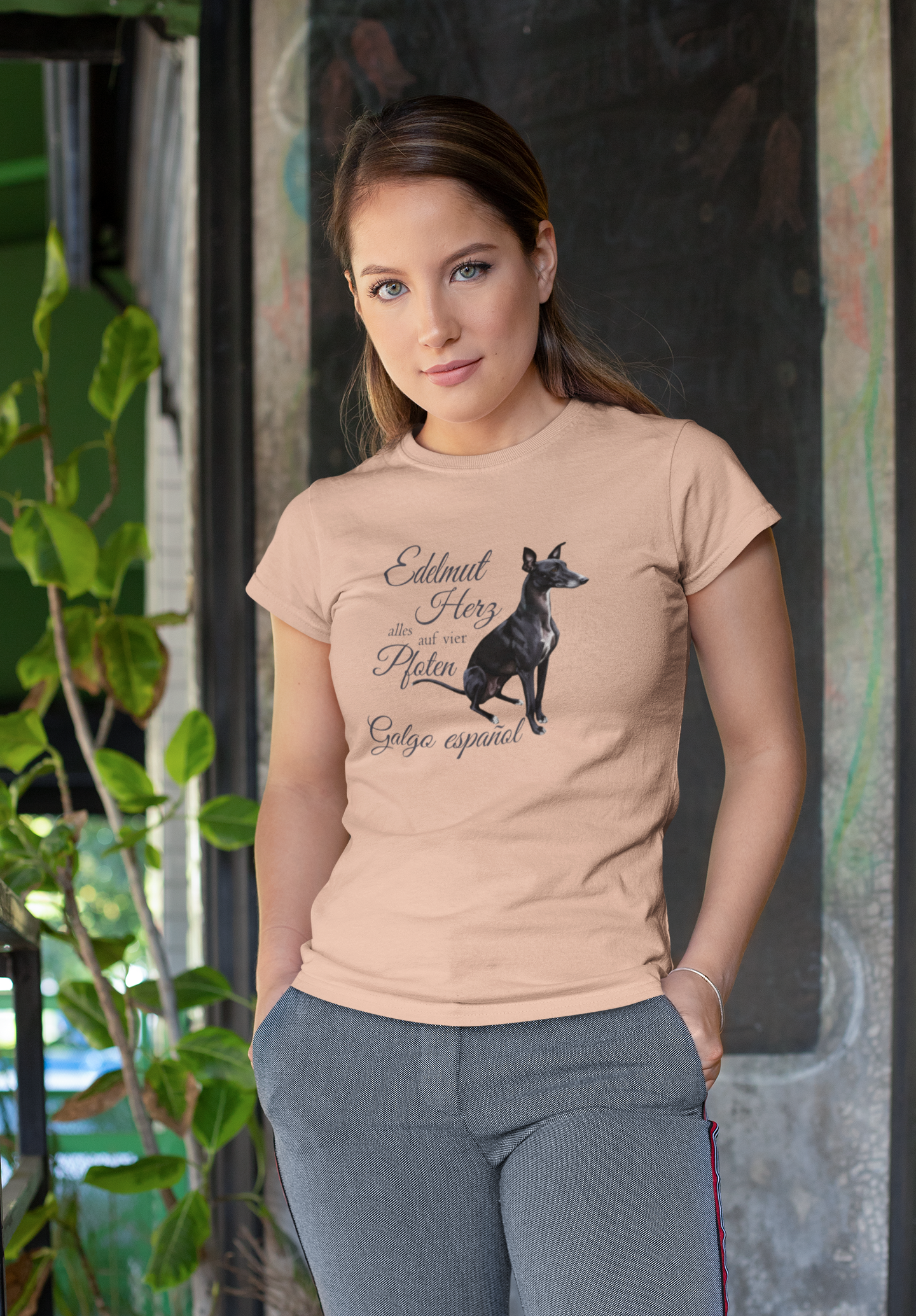 Galgo Espanol Edelmut Herz alles auf vier Pfoten Front - Damen Muser Premium Organic Shirt SH