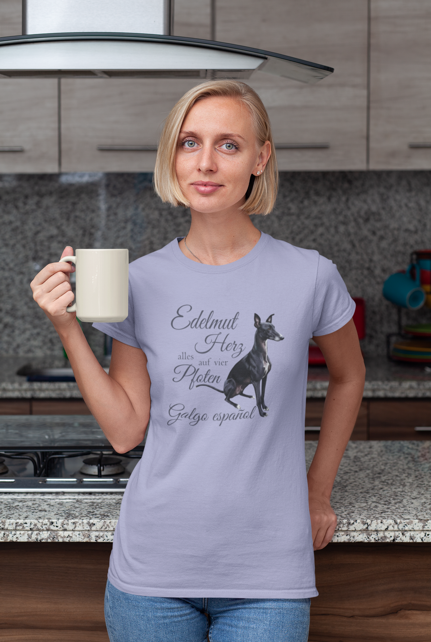 Galgo Espanol Edelmut Herz alles auf vier Pfoten Front - Damen Muser Premium Organic Shirt SH