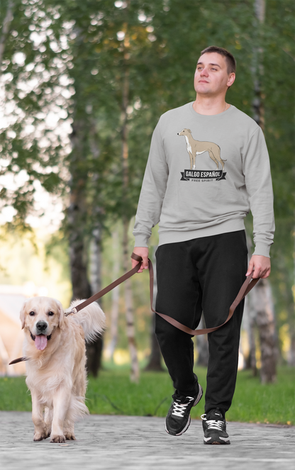 Galgo Espanol Free Spirit Front- Unisex Erwachsenen Bio Changer Sweatshirt ST/ST SH
