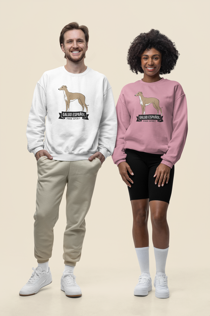 Galgo Espanol Free Spirit Front- Unisex Erwachsenen Bio Changer Sweatshirt ST/ST SH