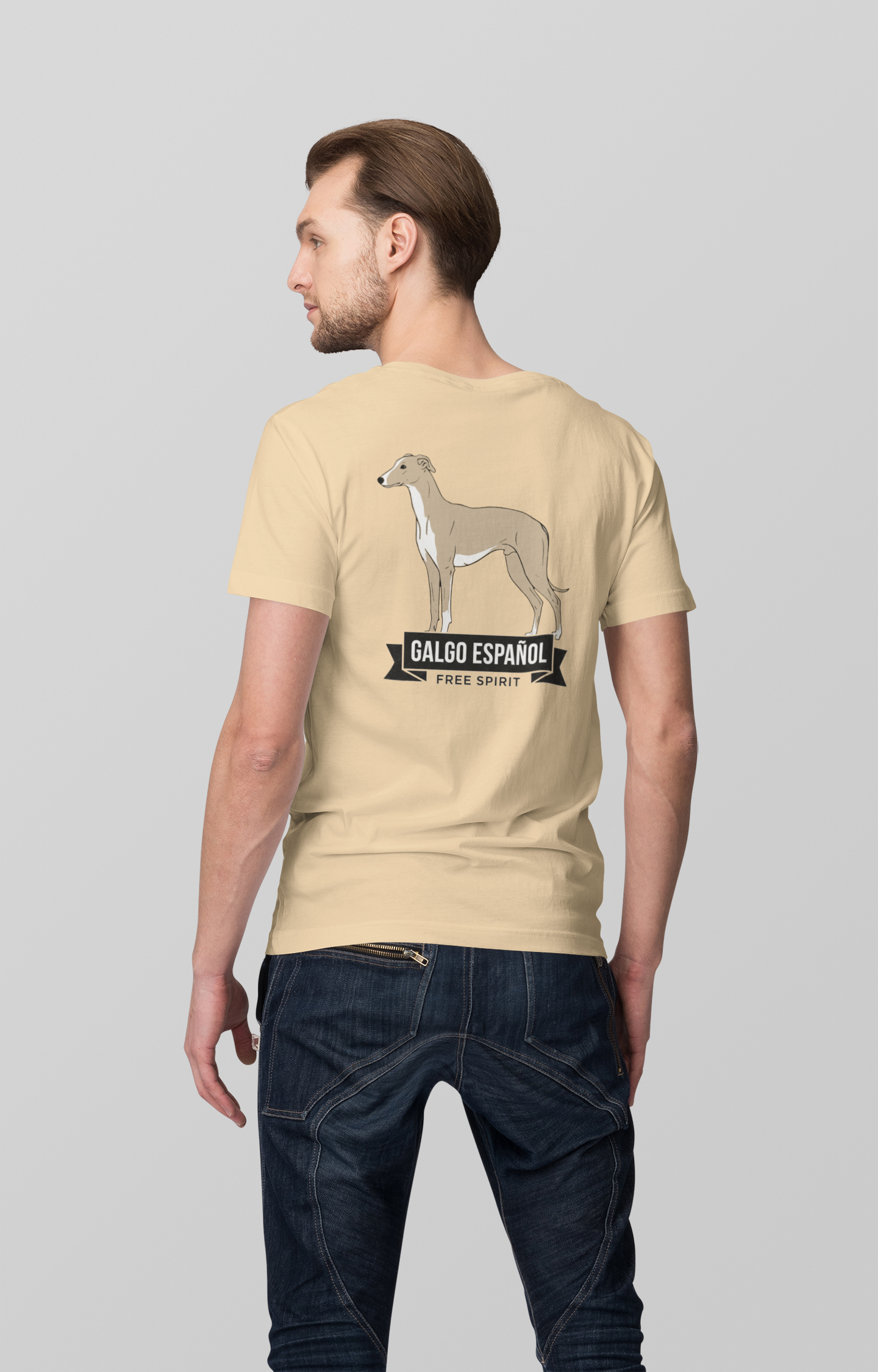 Galgo Espanol Free Spirit Backside - Unisex Erwachsenen Bio Creator T-Shirt ST/ST SH