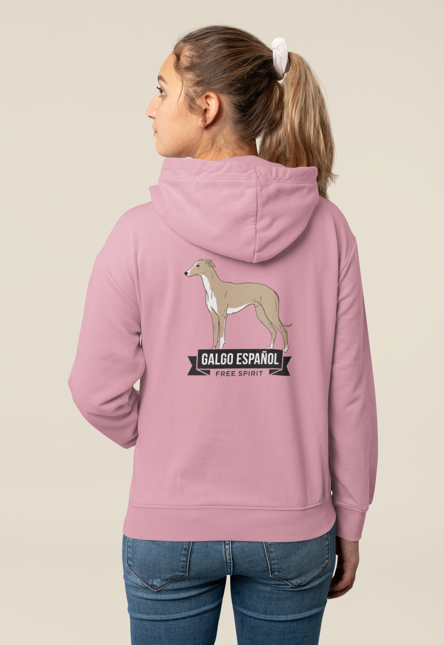 Galgo Espanol Free Spirit - Unisex Erwachsenen Bio Organic Cruiser Hoodie 2.0 ST/ST