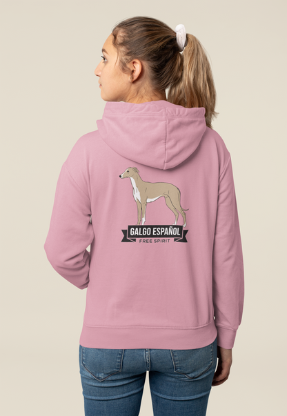 Galgo Espanol Free Spirit - Unisex Erwachsenen Bio Organic Cruiser Hoodie 2.0 ST/ST
