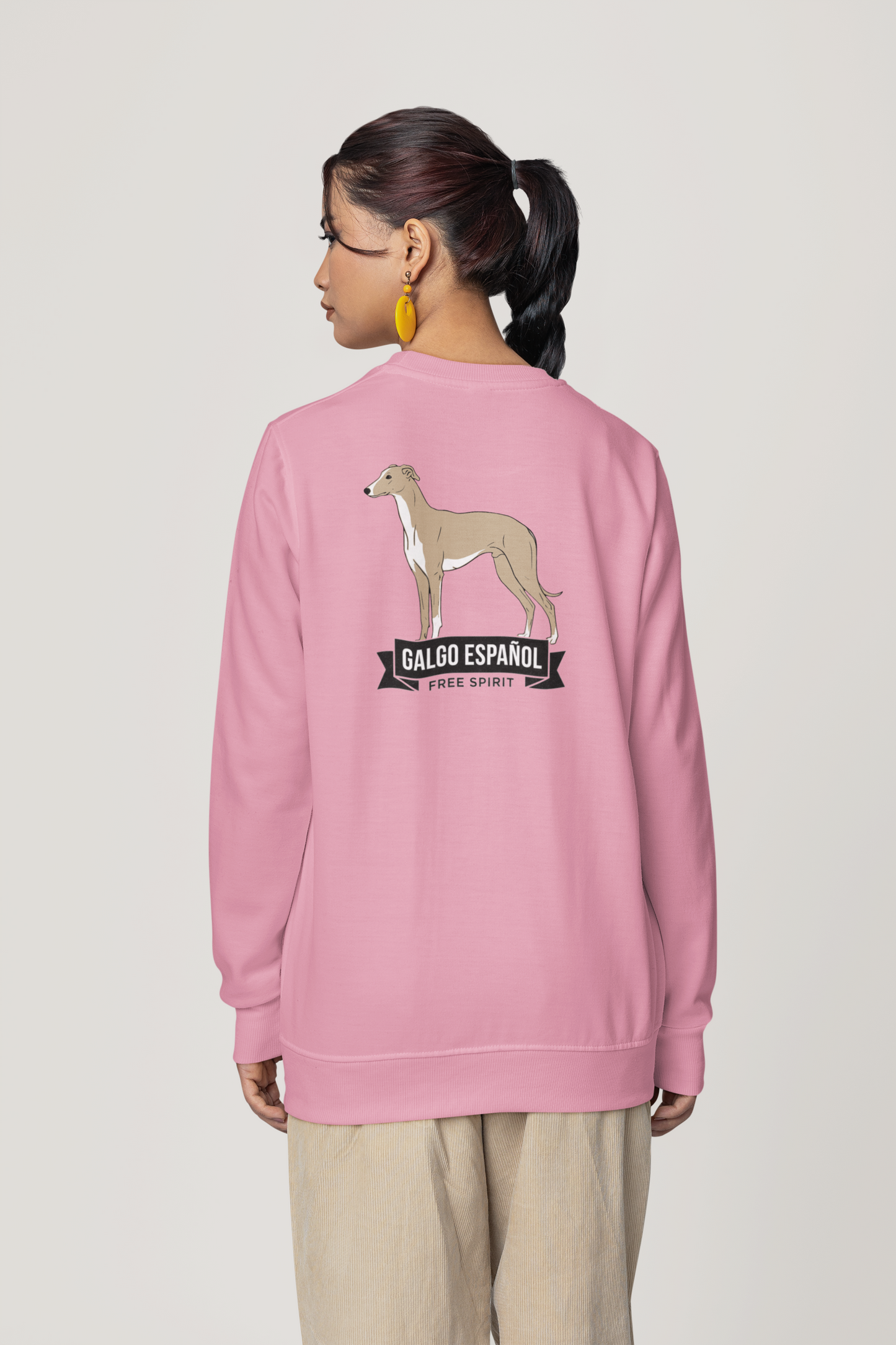 Galgo Espanol Free Spirit beidseitiger Druck - Unisex Erwachsenen Bio Changer Sweatshirt ST/ST SH