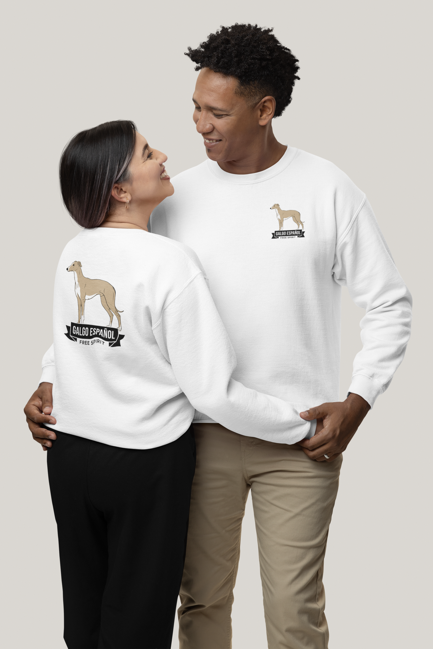 Galgo Espanol Free Spirit beidseitiger Druck - Unisex Erwachsenen Bio Changer Sweatshirt ST/ST SH