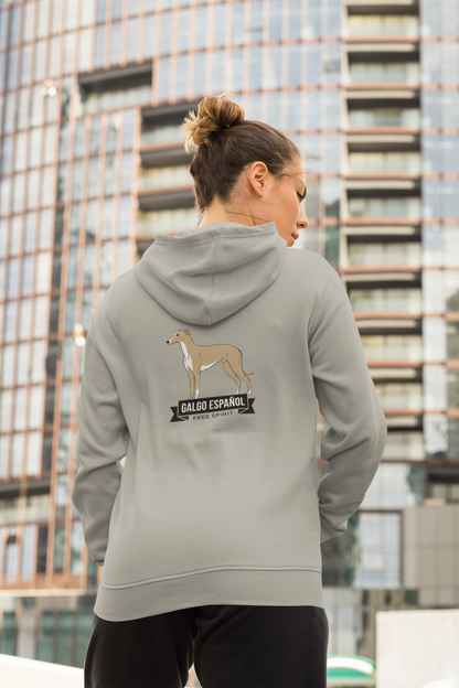 Galgo Espanol Free Spirit beidseitiger Druck - Damen Hoodie JH SH