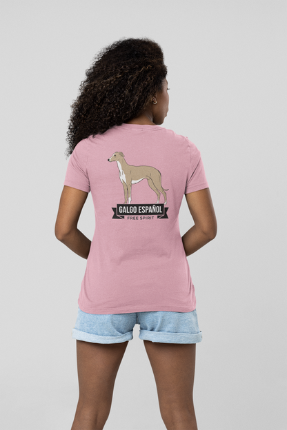 Galgo Espanol Free Spirit beidseitiger Druck -  Damen Muser Premium Organic Shirt SH