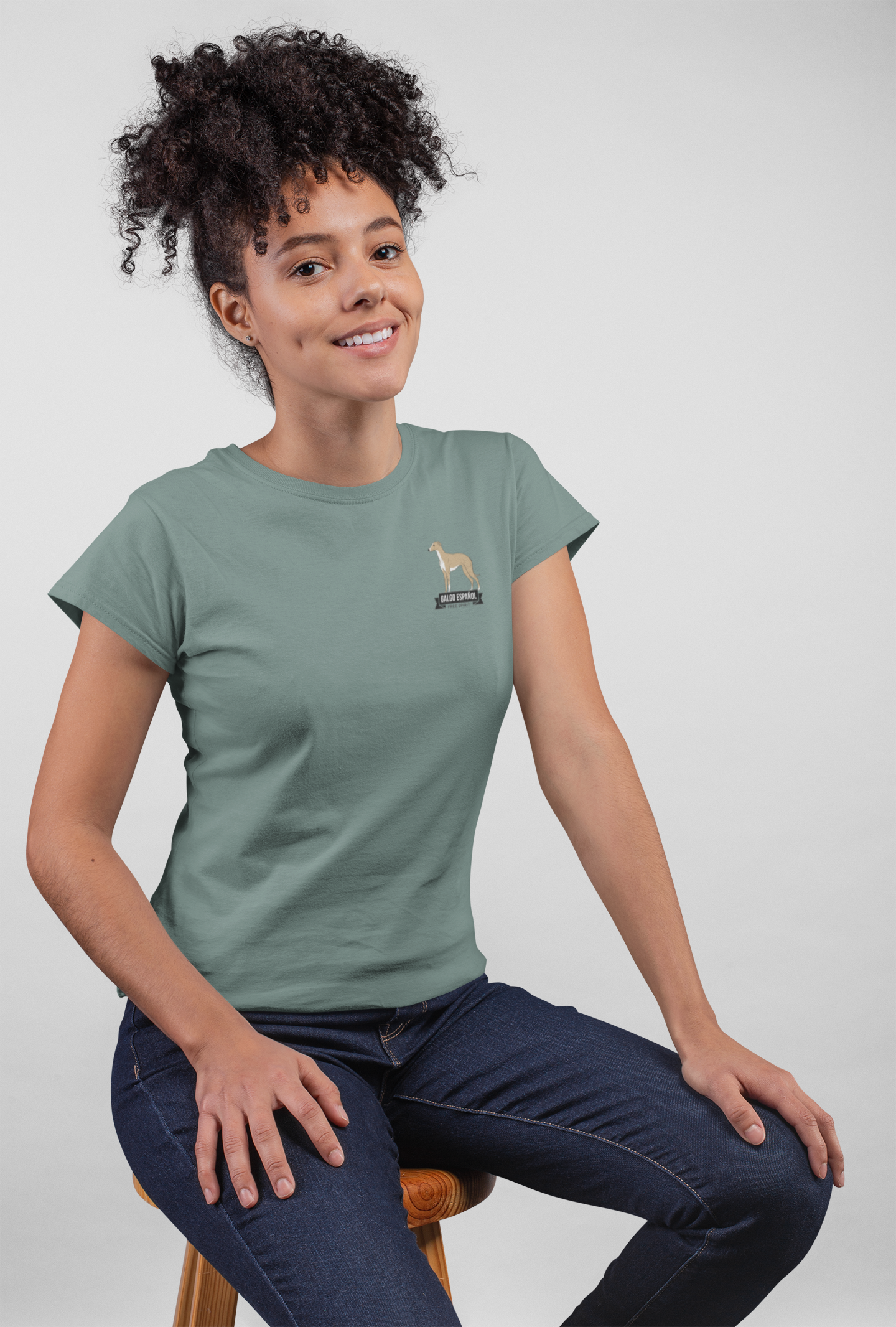 Galgo Espanol Free Spirit beidseitiger Druck -  Damen Muser Premium Organic Shirt SH