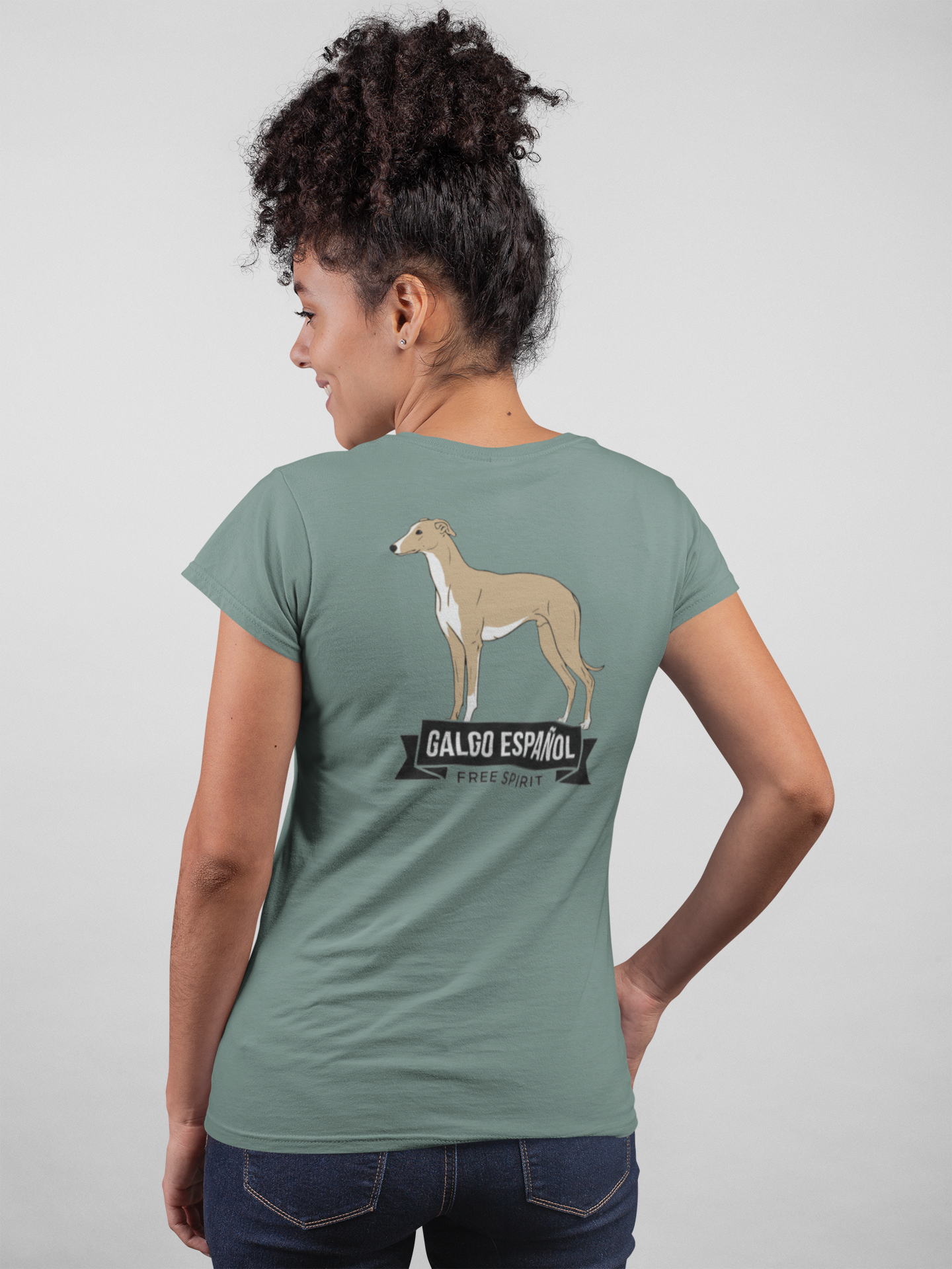 Galgo Espanol Free Spirit beidseitiger Druck -  Damen Muser Premium Organic Shirt SH