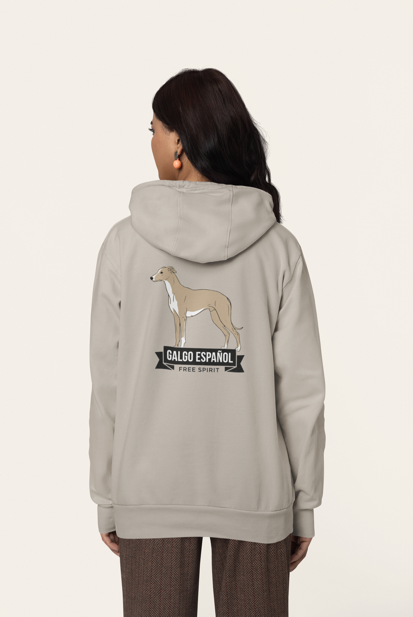 Galgo Espanol Free Spirit beidseitiger Druck - Unisex Erwachsenen Bio Organic Cruiser Hoodie 2.0 ST/ST SH