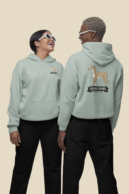 Galgo Espanol Free Spirit beidseitiger Druck - Unisex Erwachsenen Bio Organic Cruiser Hoodie 2.0 ST/ST SH
