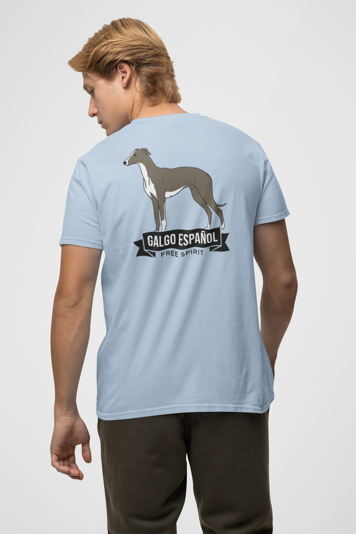 Galgo Espanol Free Spirit beidseitiger Druck - Unisex Erwachsenen Bio Creator T-Shirt ST/ST SH  - Herren Premium Organic Shirt 2.0 ST/ST