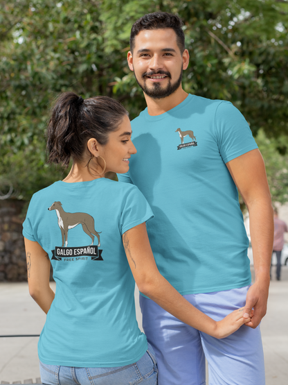 Galgo Espanol Free Spirit beidseitiger Druck - Unisex Erwachsenen Bio Creator T-Shirt ST/ST SH  - Herren Premium Organic Shirt 2.0 ST/ST