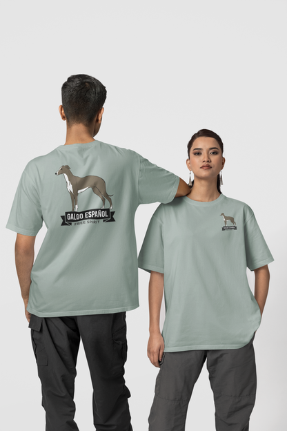 Galgo Espanol Free Spirit beidseitiger Druck - Unisex Erwachsenen Bio Creator T-Shirt ST/ST SH  - Herren Premium Organic Shirt 2.0 ST/ST