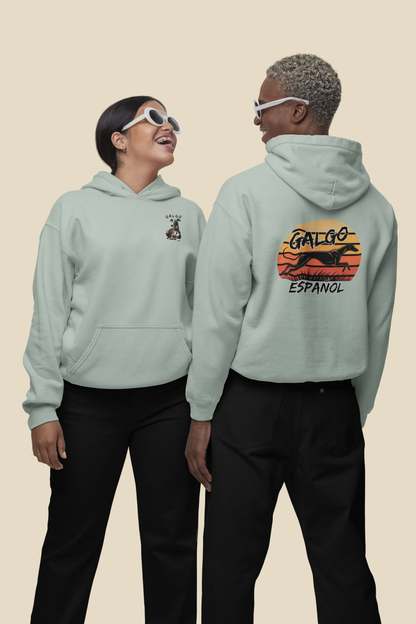 Galgo Espanol Sunset Run Beidseitiger Druck - Unisex Erwachsenen Bio Organic Cruiser Hoodie 2.0 ST/ST