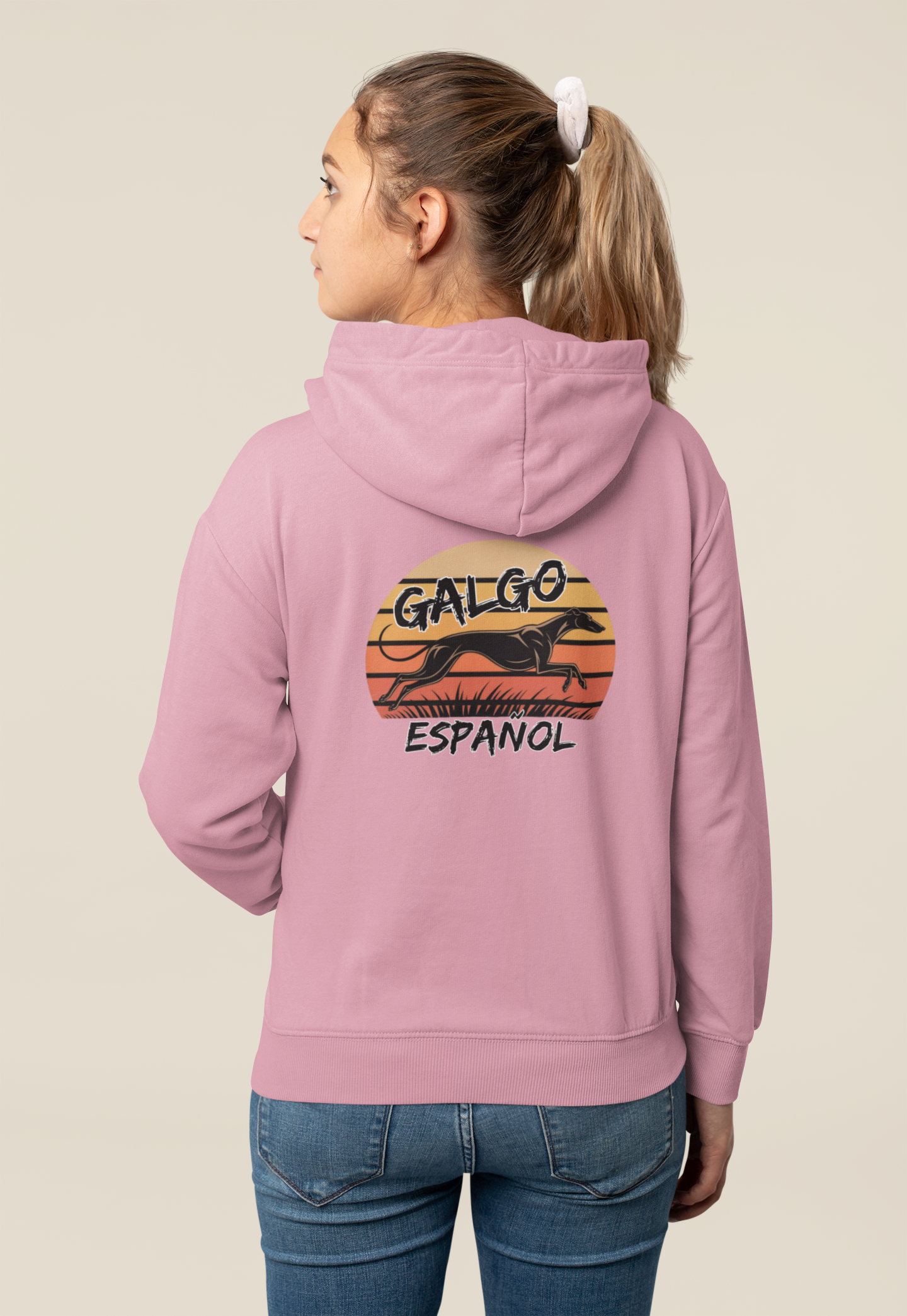 Galgo Espanol Sunset Run Beidseitiger Druck - Unisex Erwachsenen Bio Organic Cruiser Hoodie 2.0 ST/ST
