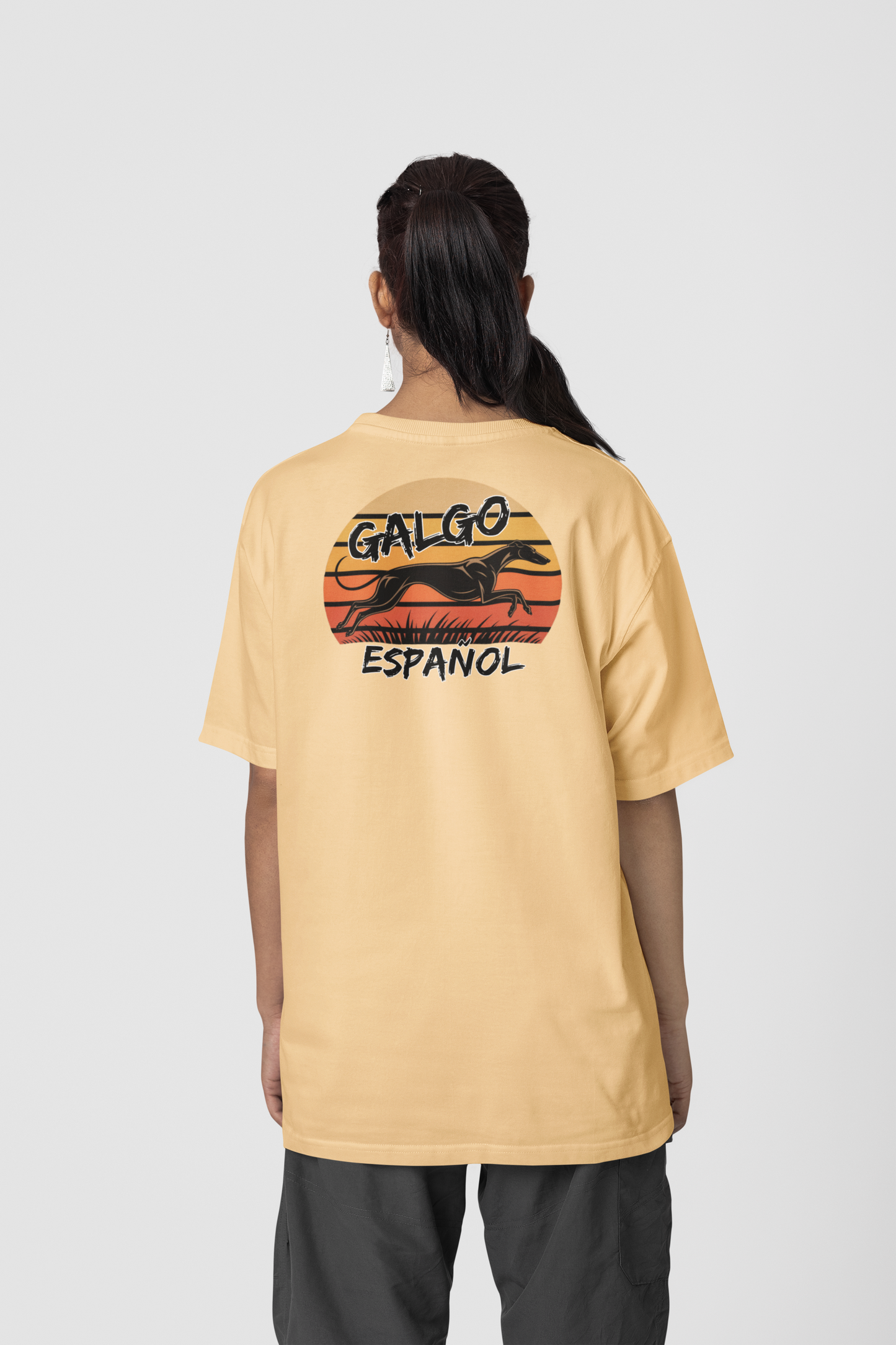 Galgo Espanol Sunset Run Double-Sided Print - Unisex Adult Organic Cruiser T-Shirt ST/ST SH - Men's Premium Organic Shirt 2.0 ST/ST