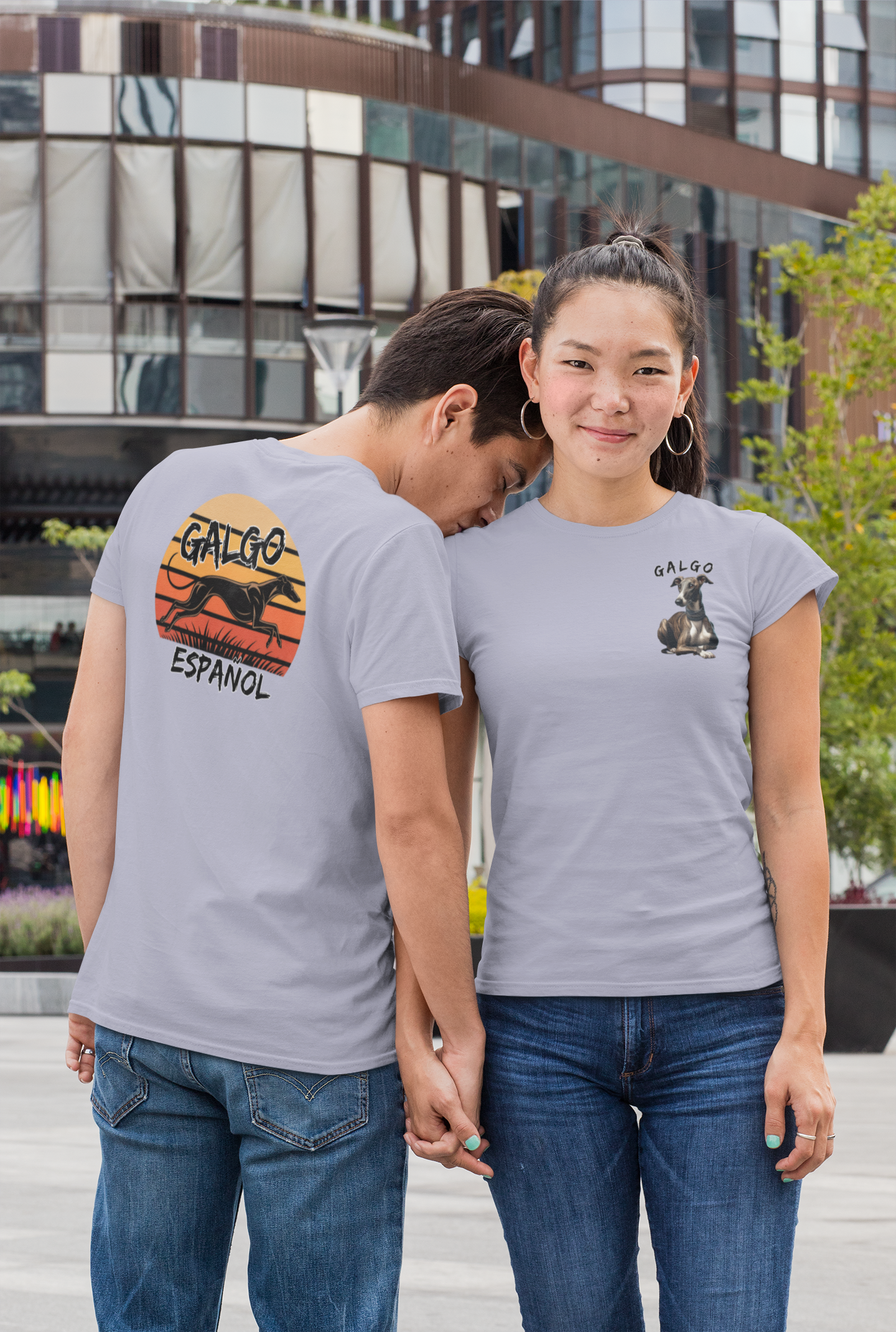 Galgo Espanol Sunset Run Double-Sided Print - Unisex Adult Organic Cruiser T-Shirt ST/ST SH - Men's Premium Organic Shirt 2.0 ST/ST