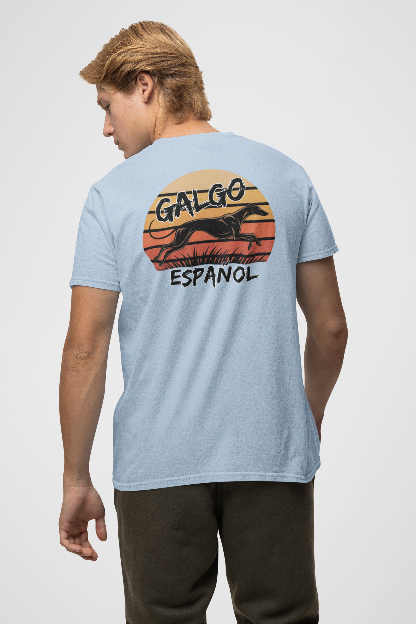 Galgo Espanol Sunset Run Double-Sided Print - Unisex Adult Organic Cruiser T-Shirt ST/ST SH - Men's Premium Organic Shirt 2.0 ST/ST
