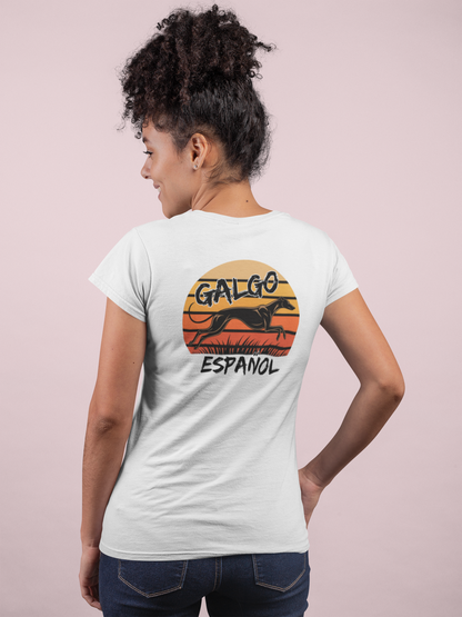 Galgo Espanol Sunset Run - Damen Muser Premium Organic Shirt SH