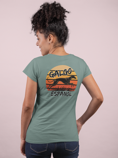 Galgo Espanol Sunset Run - Damen Muser Premium Organic Shirt SH