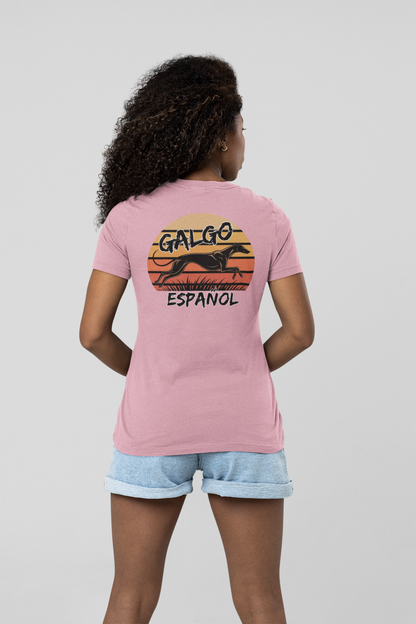 Galgo Espanol Sunset Run - Damen Muser Premium Organic Shirt SH