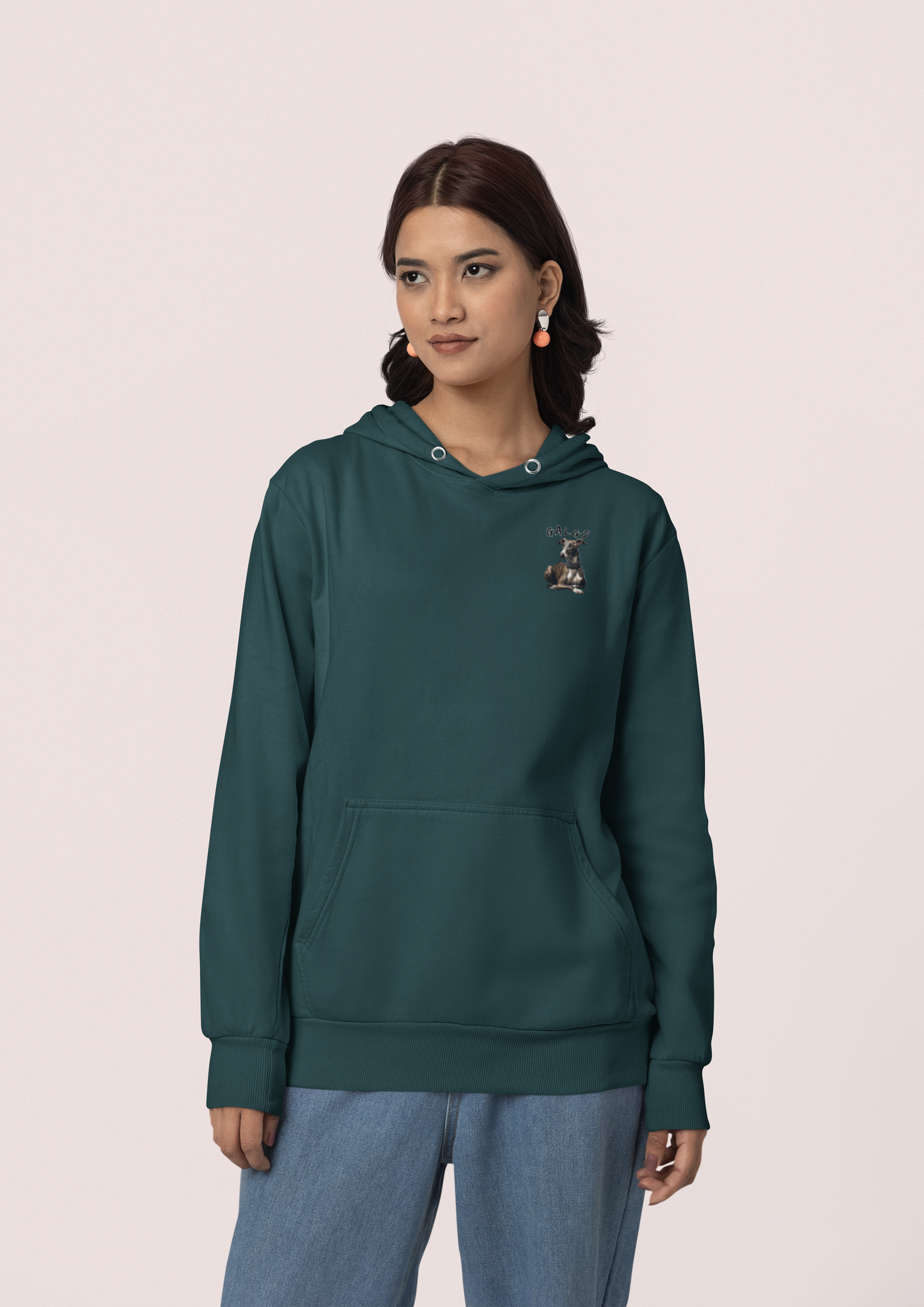 Galgo Espanol Sunset Run beidseitiger Druck - Damen Erwachsenen Hoodie JH SH