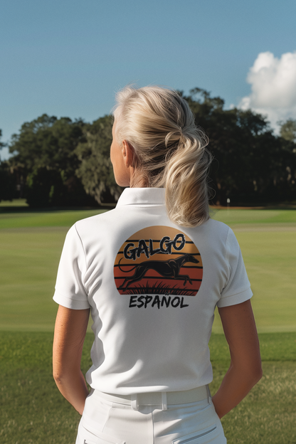 Galgo Espanol Sunset Run beidseitiger Druck - Damen Polo Shirt SH