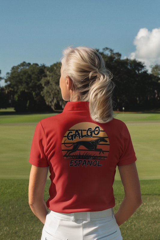 Galgo Espanol Sunset Run beidseitiger Druck - Damen Polo Shirt SH