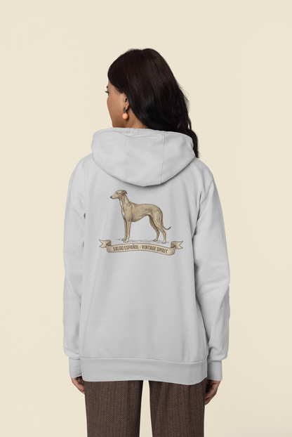 Galgo Espanol Vintage Spirit Rückseite- Unisex Erwachsenen Bio Organic Cruiser Hoodie 2.0 ST/ST SH