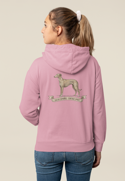 Galgo Espanol Vintage Spirit Rückseite- Unisex Erwachsenen Bio Organic Cruiser Hoodie 2.0 ST/ST SH