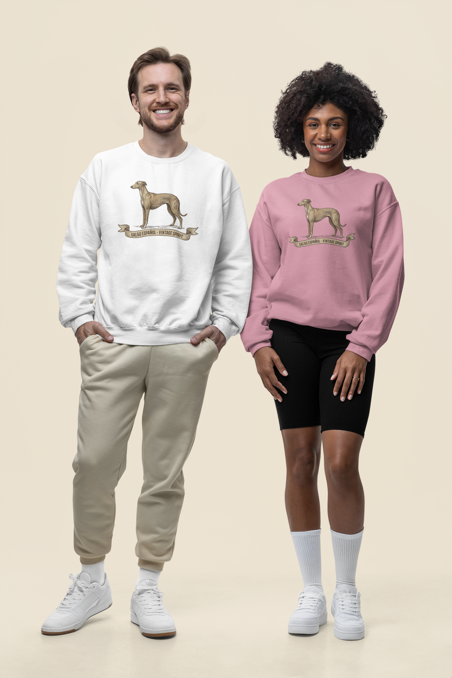 Galgo Espanol Vintage Spirit Front - Unisex Erwachsenen Bio Changer Sweatshirt ST/ST SH