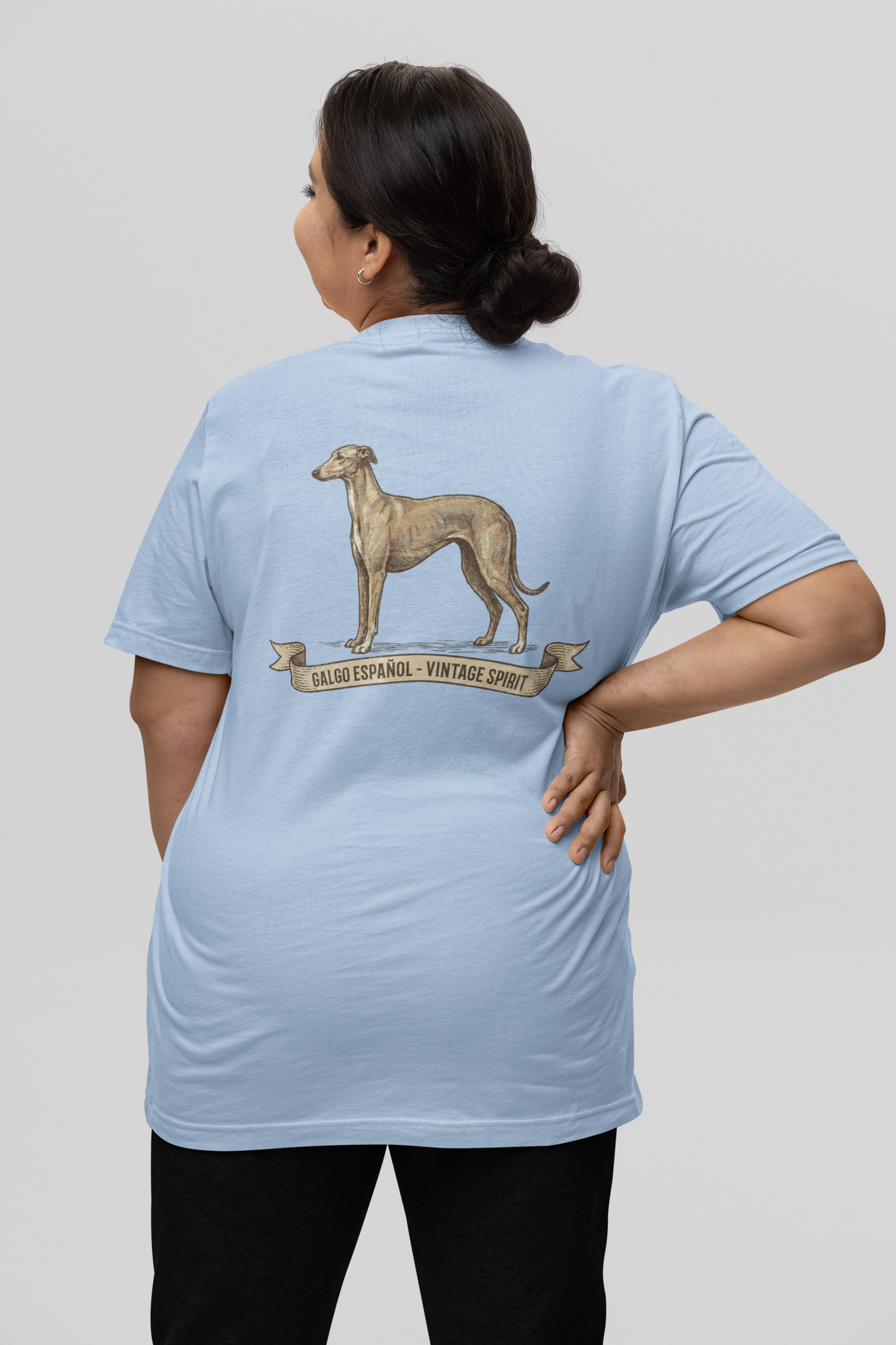 Galgo Espanol Vintage Spirit Backside - Unisex Erwachsenen Bio Creator T-Shirt ST/ST SH