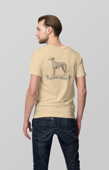 Galgo Espanol Vintage Spirit Backside - Unisex Erwachsenen Bio Creator T-Shirt ST/ST SH