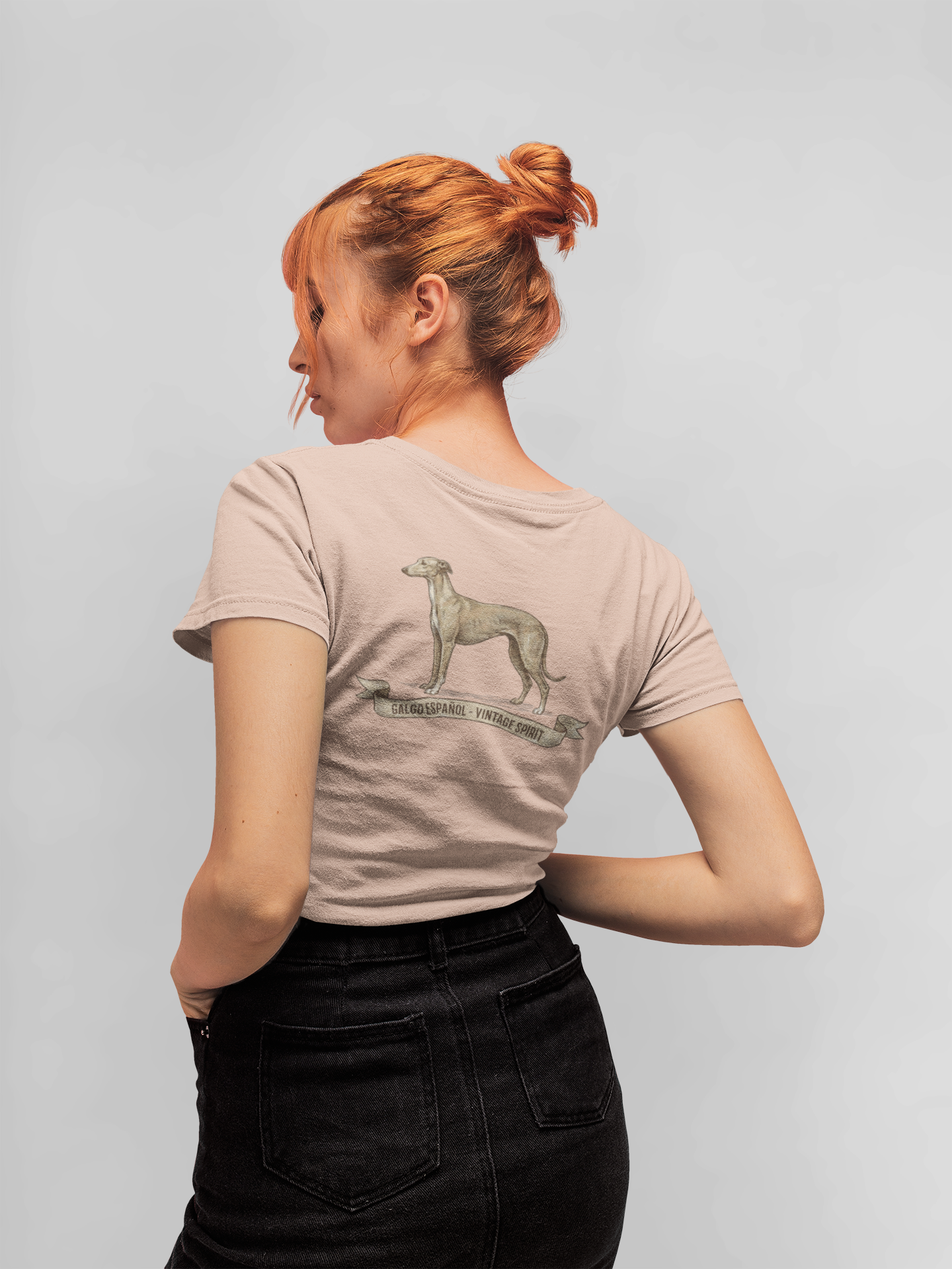 Galgo Espanol Vintage Spirit Backside - Unisex Erwachsenen Bio Creator T-Shirt ST/ST SH