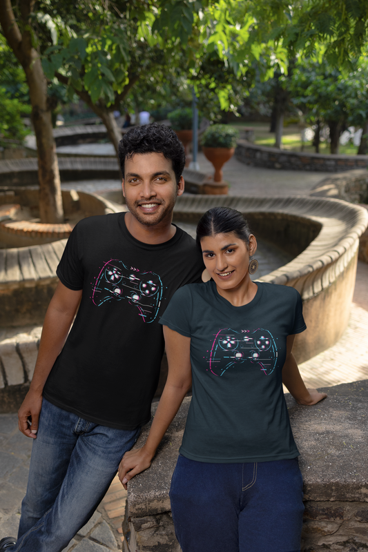 Game Controller Front - Unisex Erwachsenen Bio Baumwolle Kurzarm Shirt Creator T-Shirt 2.0 ST/ST SH