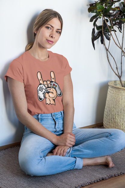 Game Controller Hand Front - Unisex Erwachsenen Bio Creator T-Shirt SH